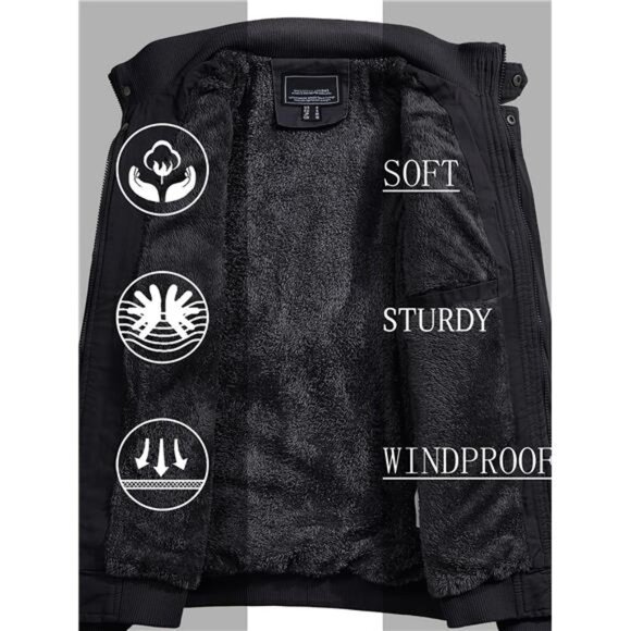 Men's Heavy-Duty Sherpa Lined Workwear Jacket - Warm & Durable - Picture 4 of 7